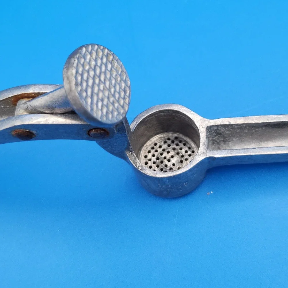 Vintage Aluminum Brevettato Garlic‎ Press Made in Italy